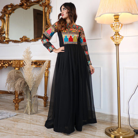 Indo Western B'Gorgeous Black Gown at Rs 7000 in Noida | ID: 20912013462